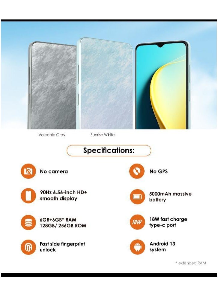 Benco V91s Plus Dual SIM Volcanic Grey 6GB RAM 128GB 4G LTE No Camera and No GPS - Middle East Version - Image 3