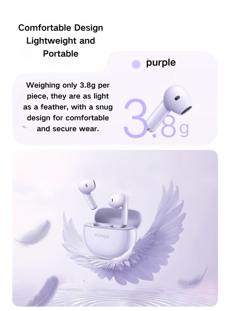 Honor - Earbuds X8 - 40 Hours Battery Life, Fast Charge, 10mm Drivers, AI Noise Reduction, IP54, Bluetooth 5.3 - Ultimate Wireless Earphones Experience Yellow - Image 1