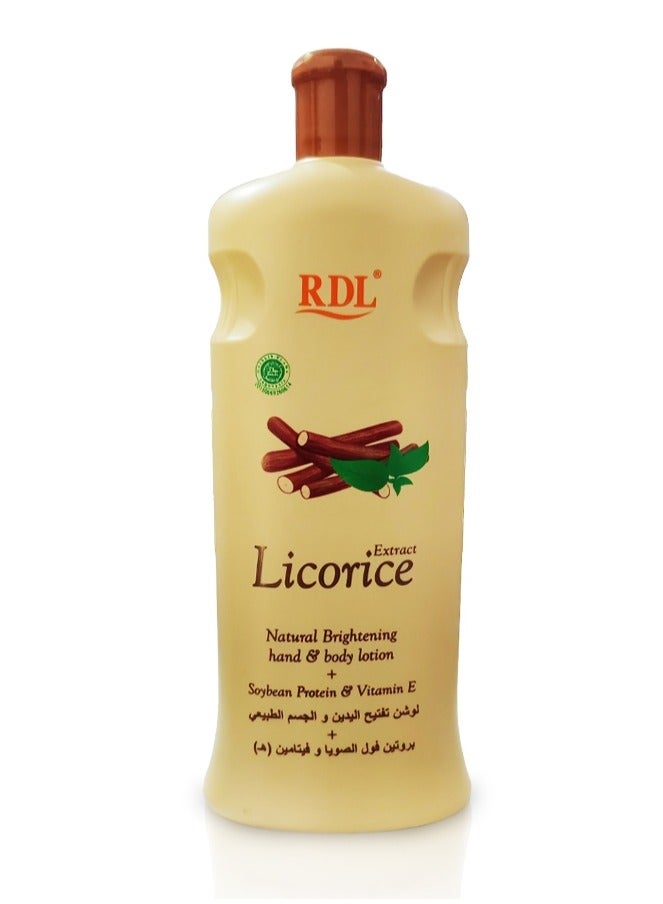 RDL Licorice Extract Natural Brightening Hand and Body Lotion 600ml