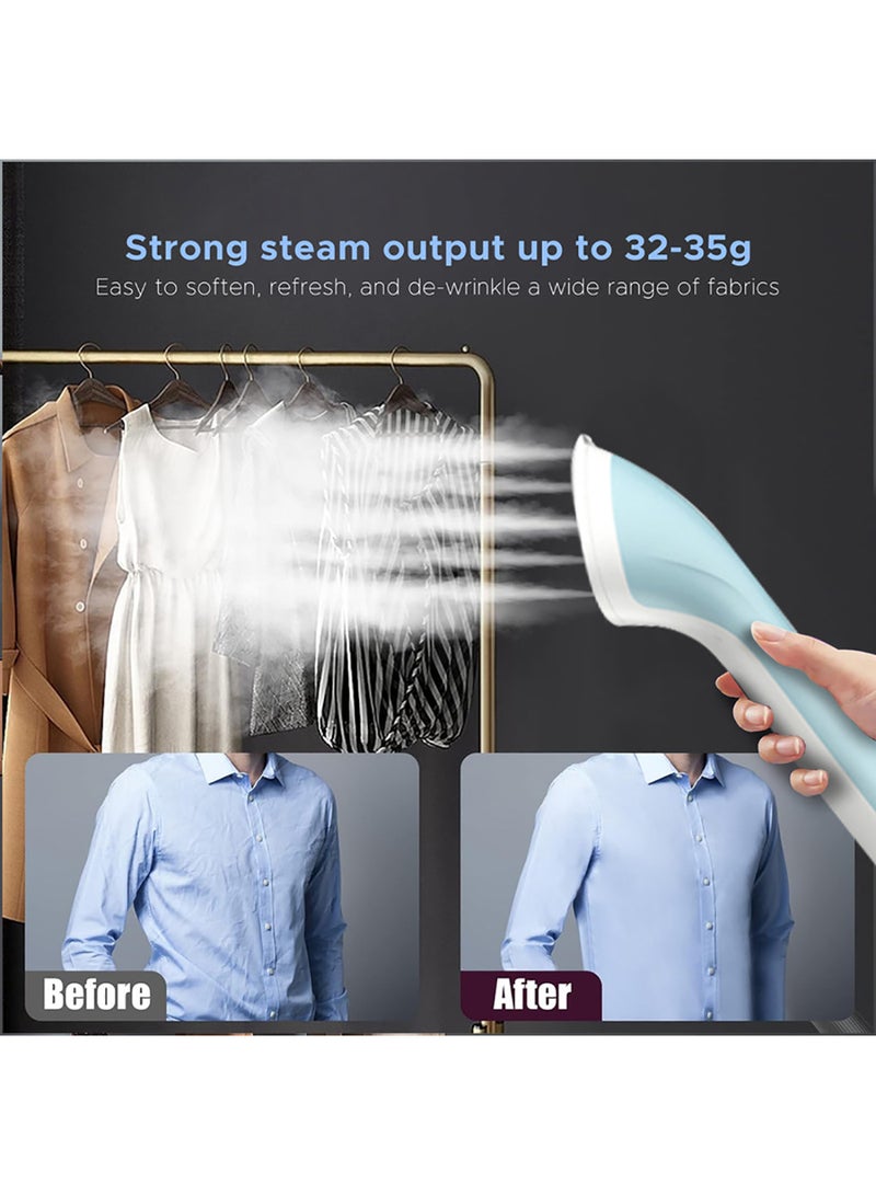 SONASHI - 1.8L Garment Steamer with 35G/min Steam Flow, Mechanical Control, and Overheat Protection | Continues Working for 60 Mins | Adjustable Height - Ironing Board - Pole Hanger 1.8 L 1800 W SGS-325 Blue - Image 1