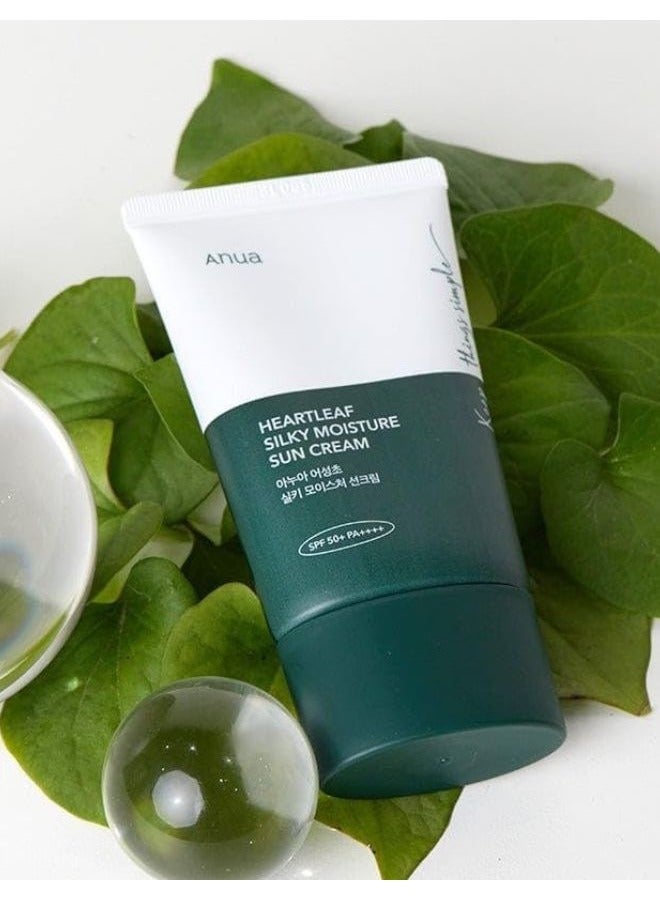 Anua Heartleaf Silky Moisture Sunscreen SPF50+ PA++++ 50mlx2 (Pack of 2) 100ml  - Image 4