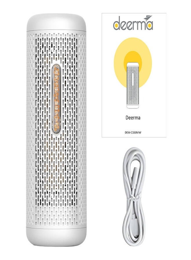 Deerma - Electric Dehumidifier 20W Power, Compact and Portable Design, Rechargeable, Environmentally Friendly, 3 Peaces PTC Drying Technology, Visible Drying Indicator and Quiet Operation - DEM-CS50MW White - Image 1