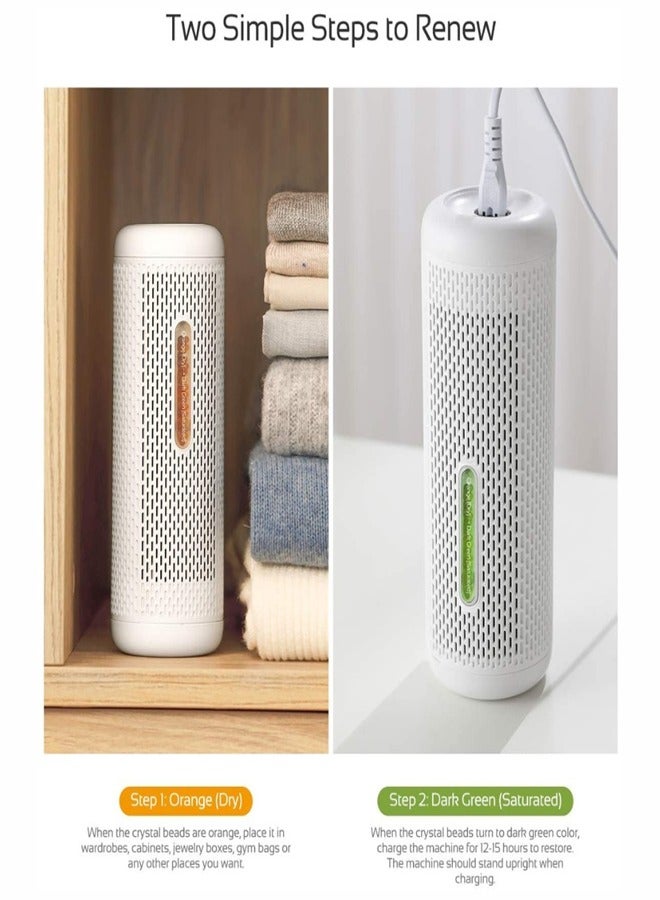 Deerma - Electric Dehumidifier 20W Power, Compact and Portable Design, Rechargeable, Environmentally Friendly, 3 Peaces PTC Drying Technology, Visible Drying Indicator and Quiet Operation - DEM-CS50MW White - Image 1