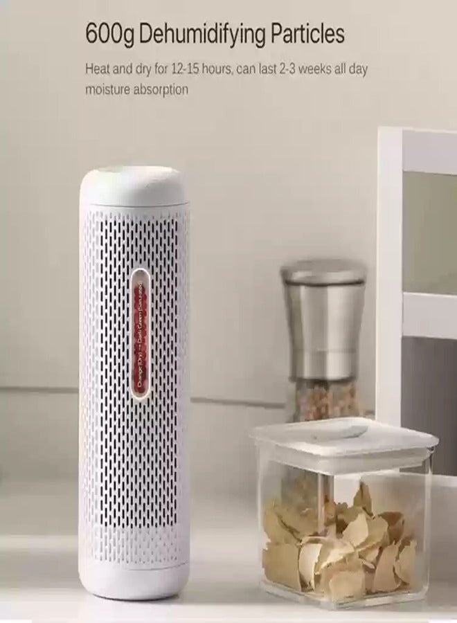 Deerma - Electric Dehumidifier 20W Power, Compact and Portable Design, Rechargeable, Environmentally Friendly, 3 Peaces PTC Drying Technology, Visible Drying Indicator and Quiet Operation - DEM-CS50MW White - Image 1