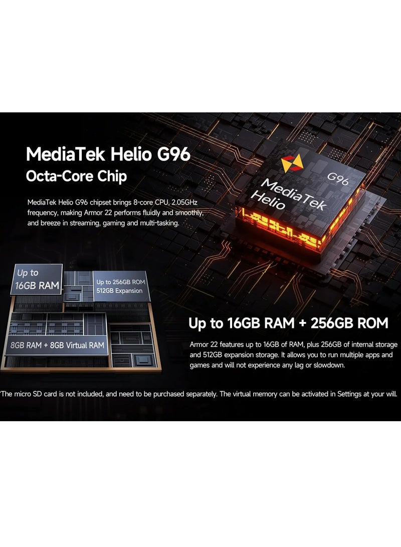 Ulefone - No Camera Mobile Octa-core Android 13 Black RAM 8GB ROM 256GB Smartphone - Image 1
