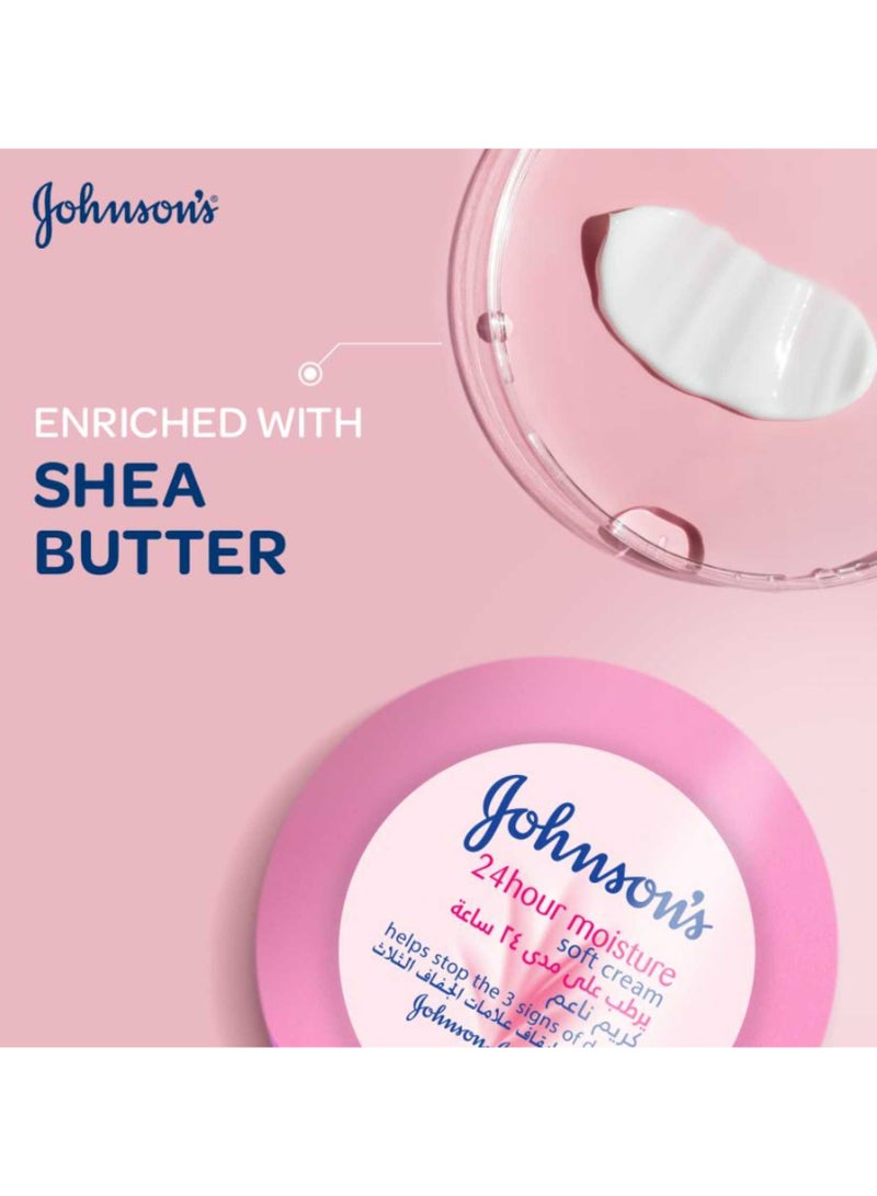 Johnson's - Body Cream 24 Hour Moisture Soft 100ml - Image 1