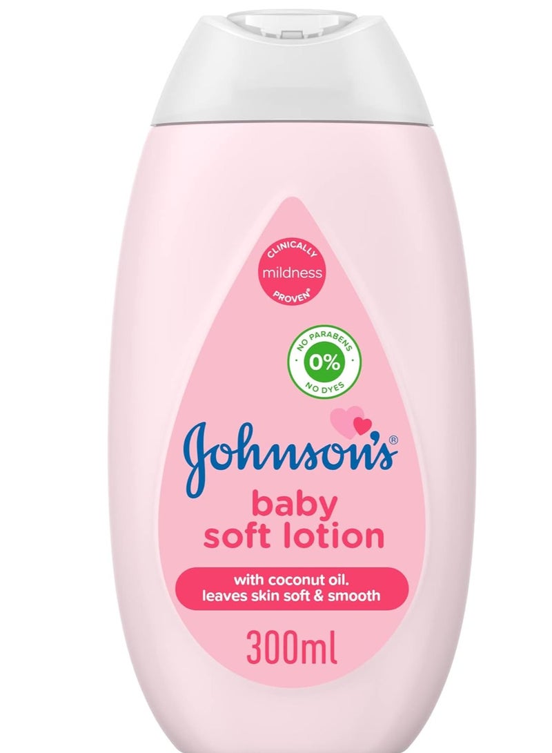 Johnson's Baby Soft Lotion With Coconut Oil 300 ML - Image 1