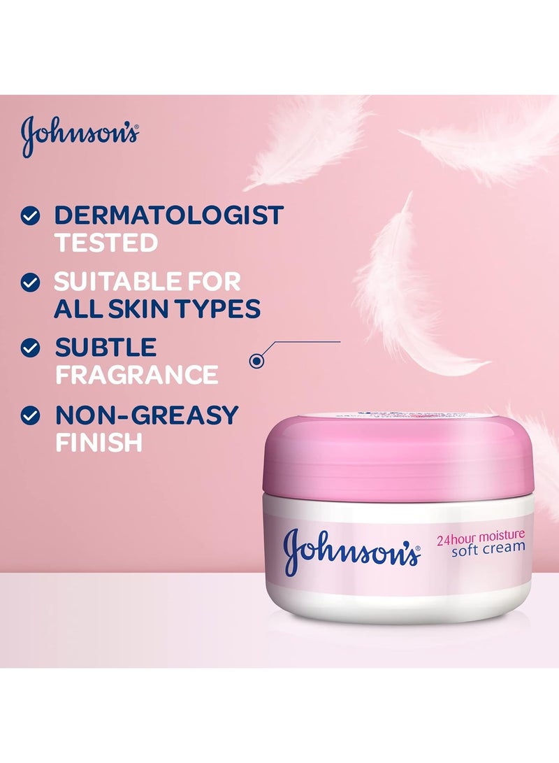 Johnson's Body Cream 24 Hour Moisture Soft 200ml - Image 5