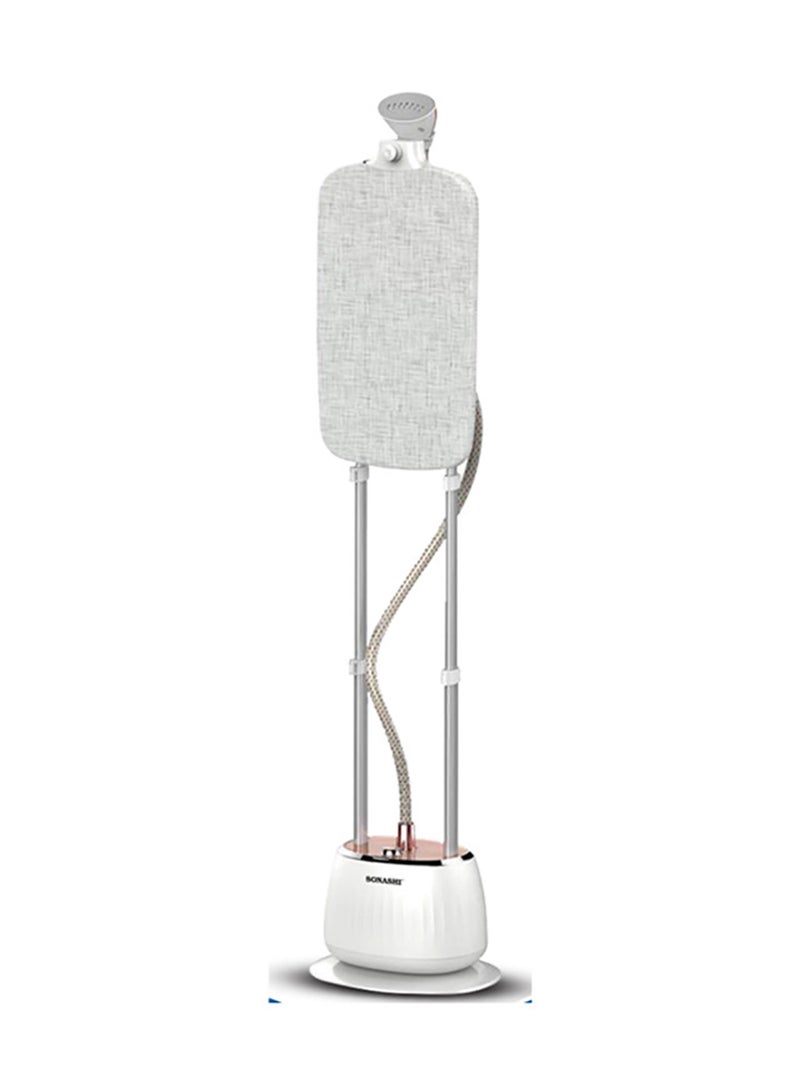 سوناشي 1.6L Garment Steamer with 35G/min Steam Flow, Mechanical Control, and Overheat Protection | Continues Working for 60 Mins | Adjustable Height - Ironing Board - Pole Hanger 1.6 L 1800 W SGS-326 White  - Image 1