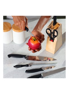 Royalford 8 Piece Kitchen Tool Set With Wooden Stand Black  - Image 5
