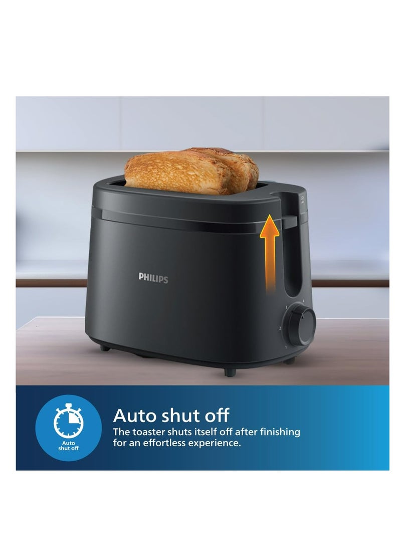 فيليبس - 2-Slice Toaster with Integrated Bun Rack 650 W HD2510 Black - Image 1