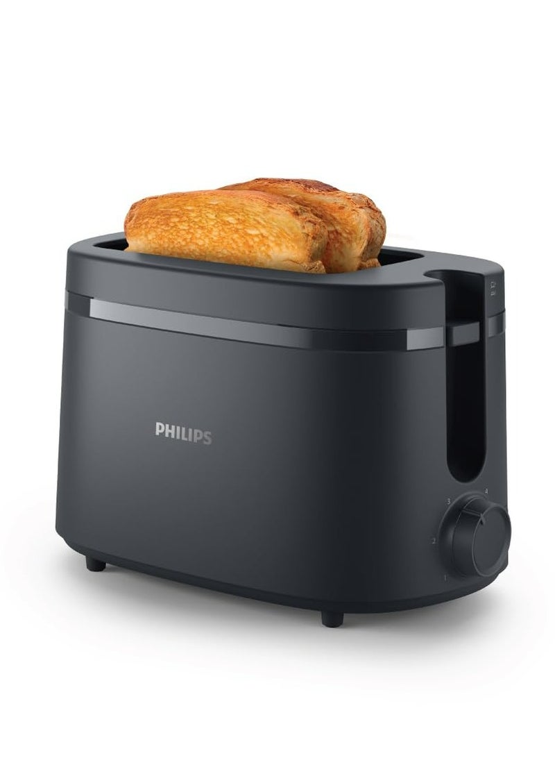 فيليبس - 2-Slice Toaster with Integrated Bun Rack 650 W HD2510 Black - Image 1