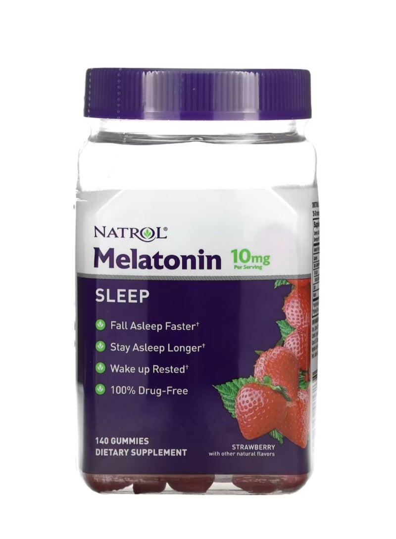 Natrol Melatonin Sleep Strawberry Flavor 10 Mg 140 Gummies - Image 1