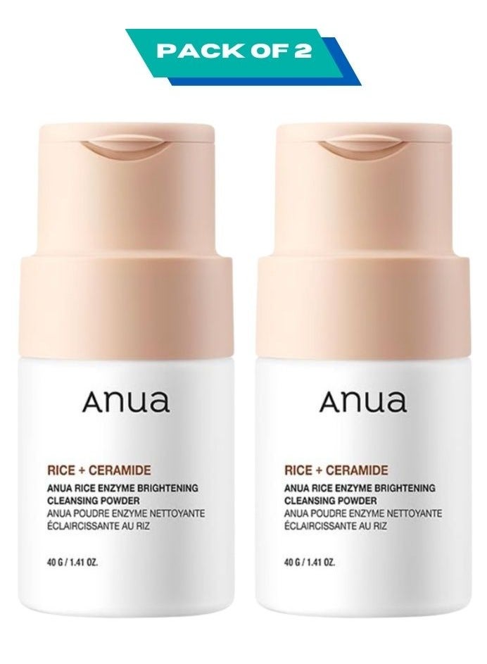 Anua Rice Enzyme Brightening Cleansing Powder 40gx2 (Pack of 2) 80grams  - Image 1