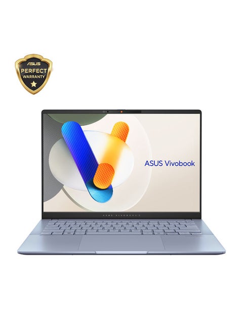 Vivobook S14 Laptop With 14-inch Display/ Intel Core Ultra 7- 256V \ 16GB RAM\ 1TB SSD\ Intel Arc Graphics\ Windows 11 Home\ Arabic& English Mist Blue