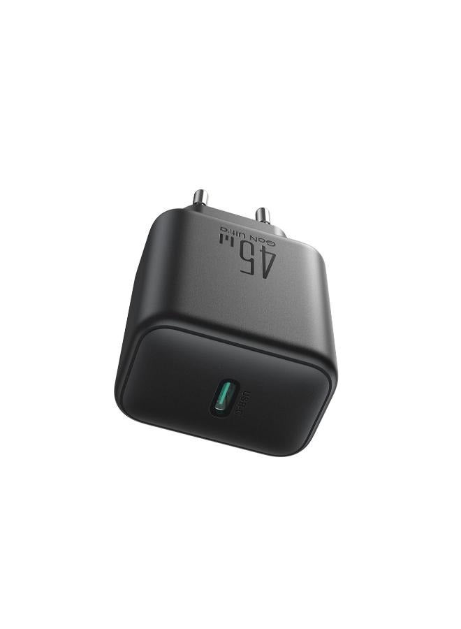 JOYROOM JR-TCG13 45W GaN Wall Charger for Samsung Ultra - Black - Image 2