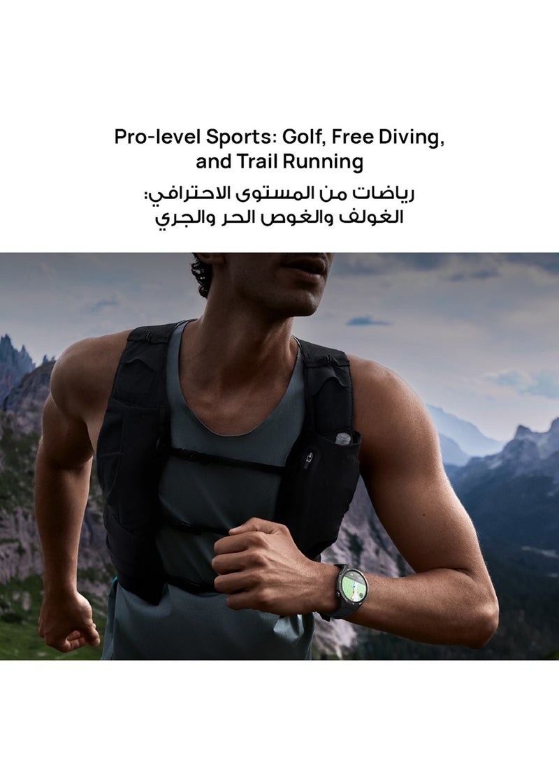 هواوي - WATCH GT 5 Pro 42mm Smartwatch, Sharp-Edged Design Watch, up to 7 Days Battery Life, Pro-level Sports, iOS and Android + FreeBuds 5i Earbuds + Extra 3 Months Warranty White Ceramic - Image 1
