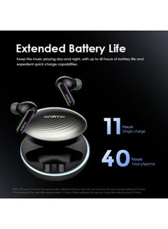 Oraimo SpaceBuds Hybrid ANC True Wireless Earbuds Customized Voice Prompt Space Space Grey  - Image 2