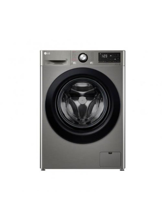 إل جي - Front Loading Automatic Washing Machine, 9 Kg, Silver -F4R6VYGCP9 9 kg F4R6VYGCP9 Silver - Image 1