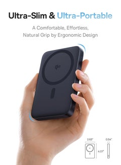 Baseus 5000 mAh Qi2 Wireless Power Bank, 20W Ultra-Slim Fast MagSafe Battery Pack with USB C Cable, 15W Magnetic Wireless Charger for iPhone 16/15/14/13/12 Series, Portable Charger with 360° Rotatable Ring Stand, High-Speed Charging Power Bank for iPhone and MagSafe Devices Black  - Image 2