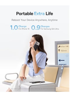 Baseus 5000 mAh Qi2 Wireless Power Bank, 20W Ultra-Slim Fast MagSafe Battery Pack with USB C Cable, 15W Magnetic Wireless Charger for iPhone 16/15/14/13/12 Series, Portable Charger with 360° Rotatable Ring Stand, High-Speed Charging Power Bank for iPhone and MagSafe Devices Black  - Image 5