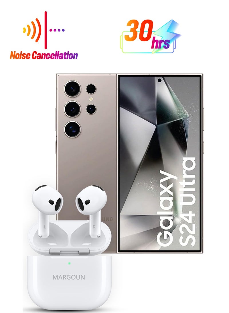 MARGOUN Premium Wireless Earbuds with ANC and 30-Hour Battery Life for Samsung Galaxy S24 Ultra - White-1 - Image 1