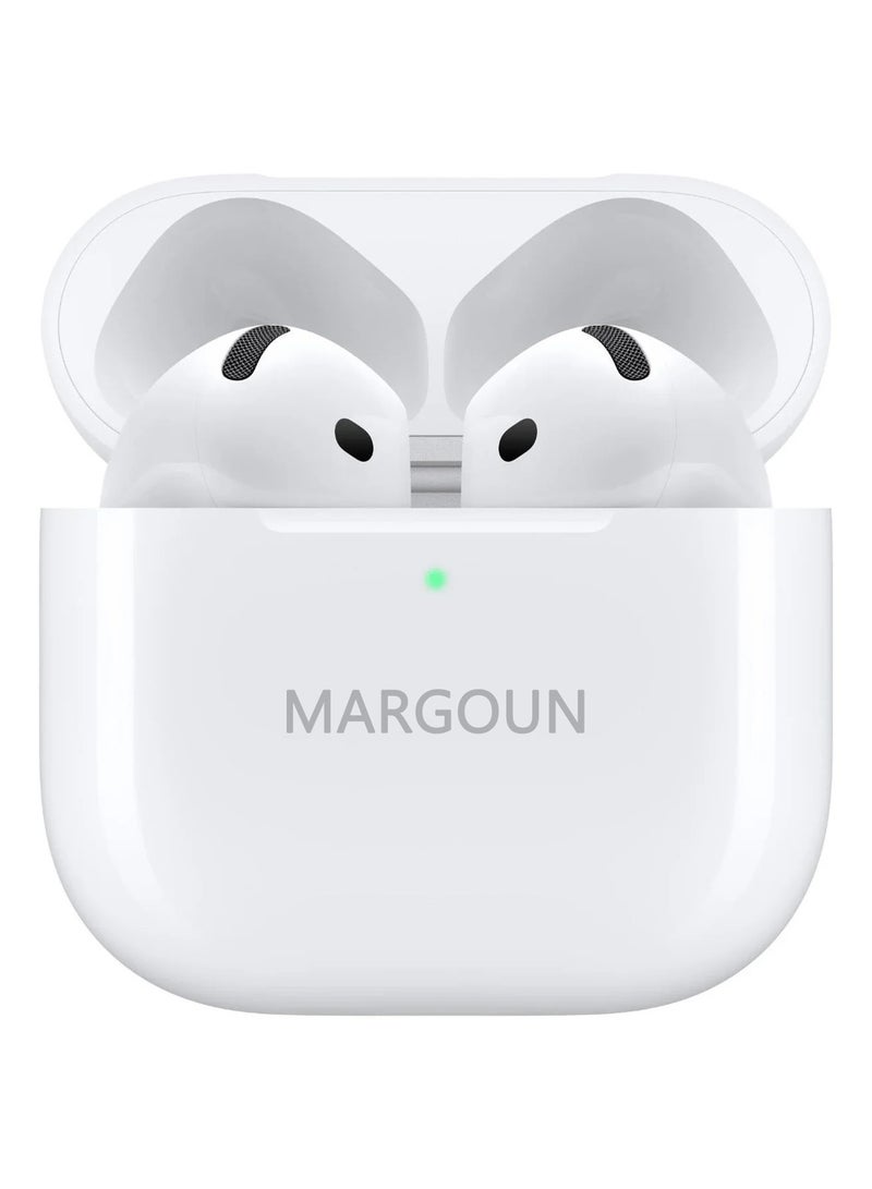 MARGOUN Premium Wireless Earbuds with ANC and 30-Hour Battery Life - White - Image 2