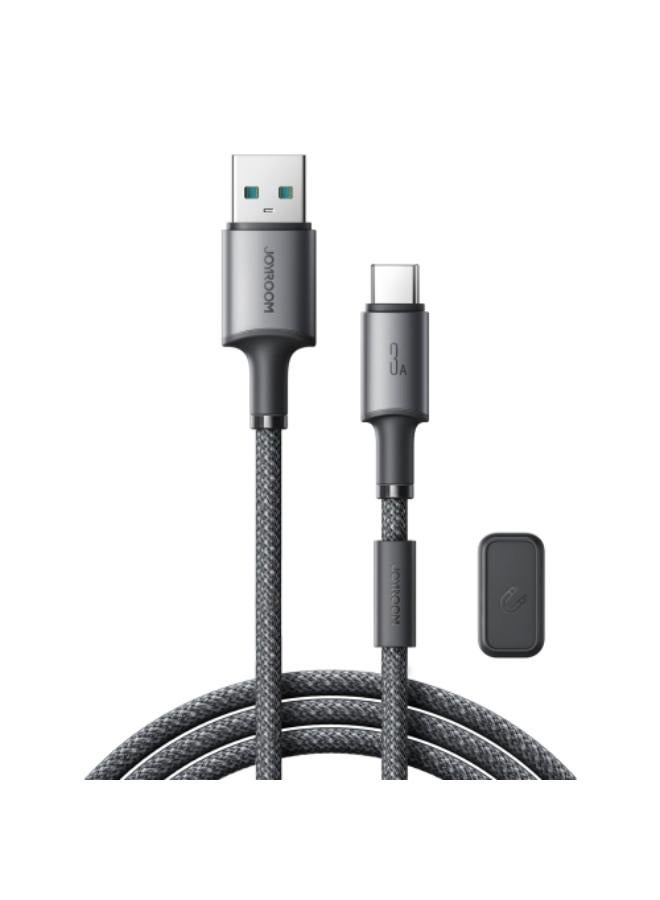 جوي روم JOYROOM S-A50 3A 480Mbps Fast Charging Cable, USB-A to Type-C Cable, Length: 1.2m (Dark Grey) dark gray - Image 1