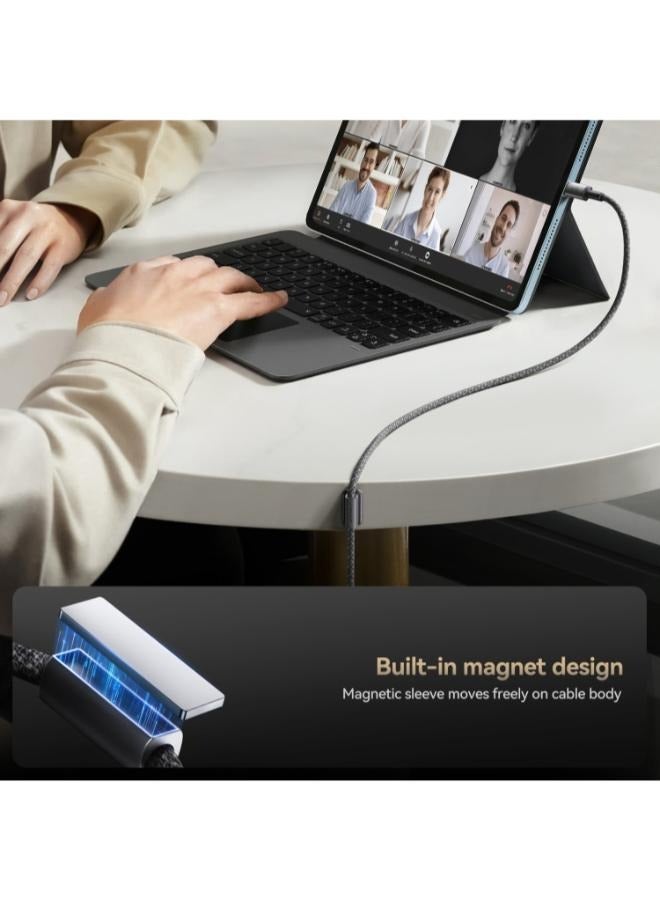 جوي روم JOYROOM S-A50 3A 480Mbps Fast Charging Cable, USB-A to Type-C Cable, Length: 1.2m (Dark Grey) dark gray - Image 4