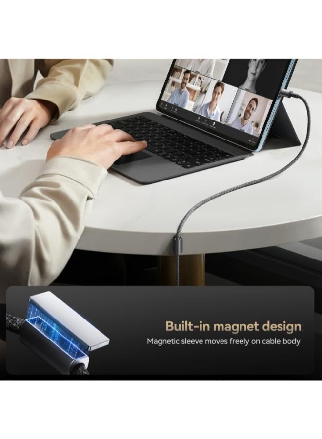 JOYROOM S-A50 3A 480Mbps Fast Charging Cable, USB-A to 8 Pin Cable, Length: 1.2m (Dark Grey) Grey - Image 4