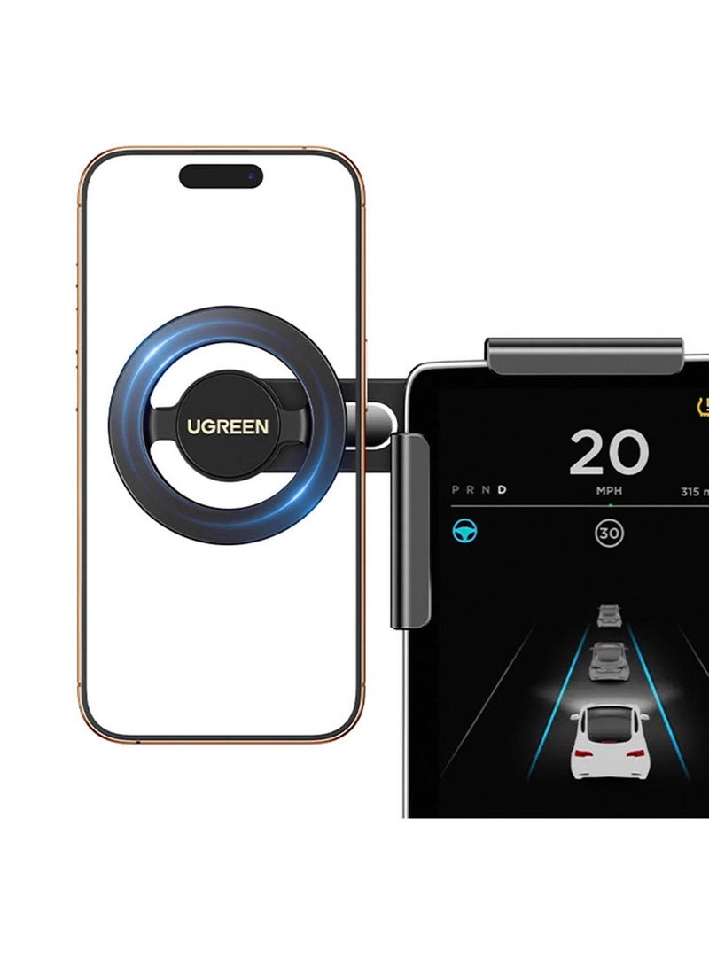 Ugreen Tesla Car Phone Holder MagSafe for iPhone 16 Pro Max, Tesla Model 3 Accessories 2024, Tesla Model Y Accessories, 360 Rotate, Screen-Friendly, Magnetic, Magsafe Car Mount, All Phone, 14/15,etc Black  - Image 1