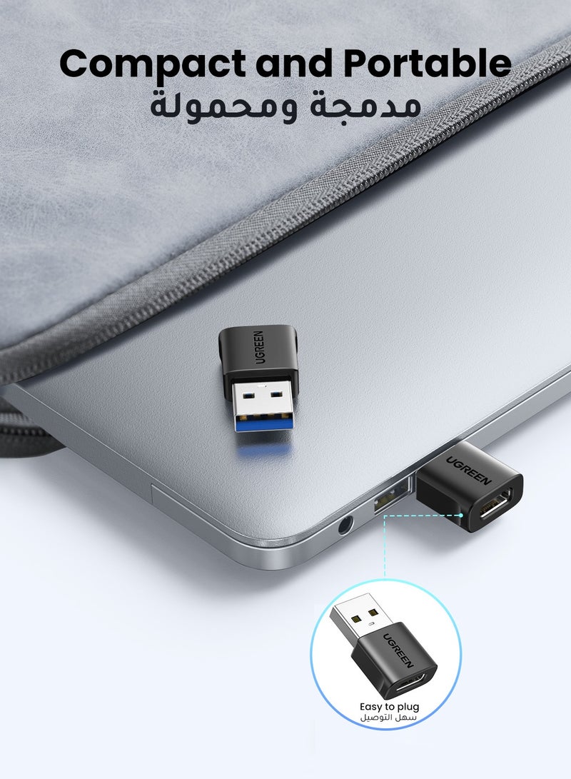 USB C to USB Adapter【10Gbps】Type C to USB, USB to USB C Adapter, USB C Female to USB A Male Adapter, Type C to USB Converter for iPad Pro Air, iPhone14 Pro Max,Galaxy S23 S24 Ultra, 2Pack Black