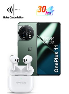 MARGOUN Premium Wireless Earbuds with ANC and 30-Hour Battery Life for OnePlus 11 - White-1  - Image 1