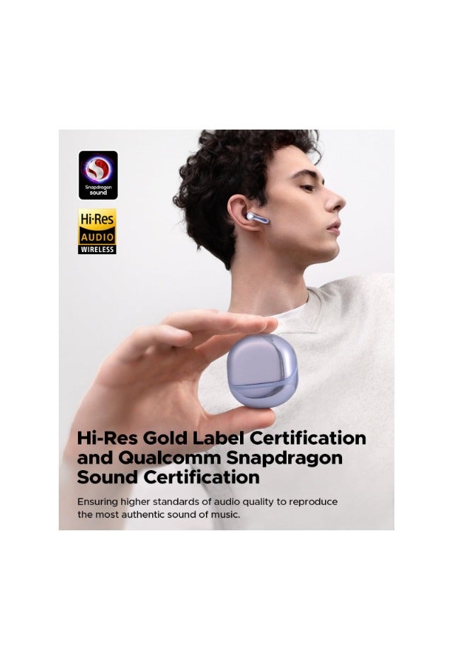 SoundPEATS Air5 Wireless Headphones with Adaptive Ambient Noise Reduction, Bluetooth 5.4 Headset with 6 Mic, 13 mm Driver, AI Call Noise Reduction and CVC V8.0, 30 Hours purple - Image 5