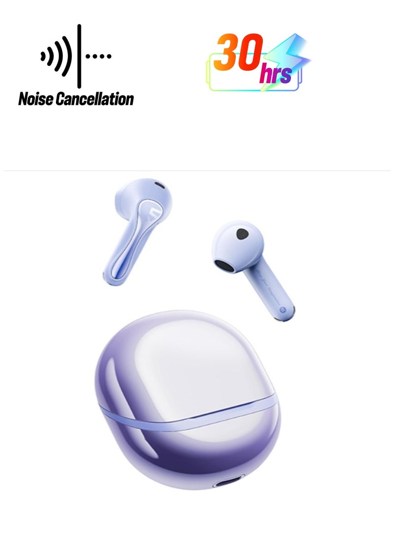 SoundPEATS Air5 Wireless Headphones with Adaptive Ambient Noise Reduction, Bluetooth 5.4 Headset with 6 Mic, 13 mm Driver, AI Call Noise Reduction and CVC V8.0, 30 Hours purple - Image 1