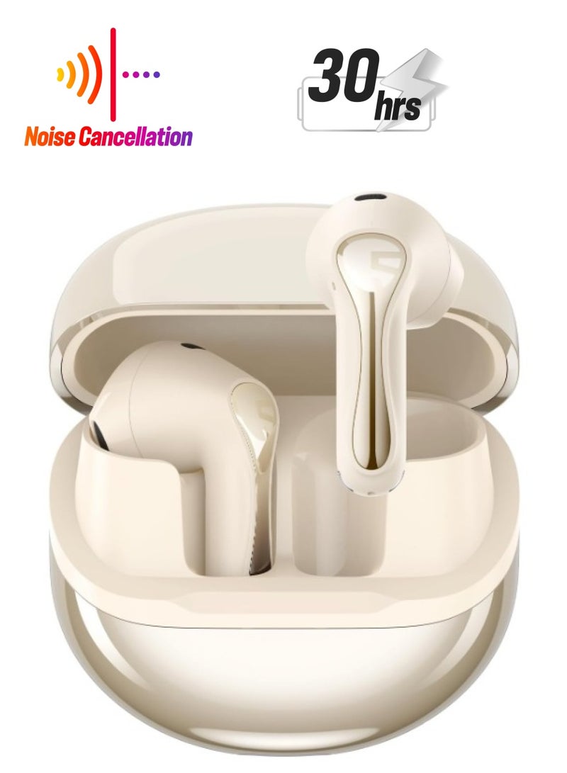 SoundPEATS SoundPEATS Air5 Wireless Headphones with Adaptive Ambient Noise Reduction, Bluetooth 5.4 Headset with 6 Mic, 13 mm Driver, AI Call Noise Reduction and CVC V8.0, 30 Hours beige  - Image 1