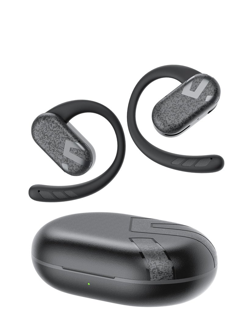 SoundPEATS Bluetooth Breezy Open Headset Adjustable Hook 5.4 Microphone Wireless Ipx4 Waterproof Sports 40 Hour Play Support Apps Sports Music Calls Works Black black  - Image 1