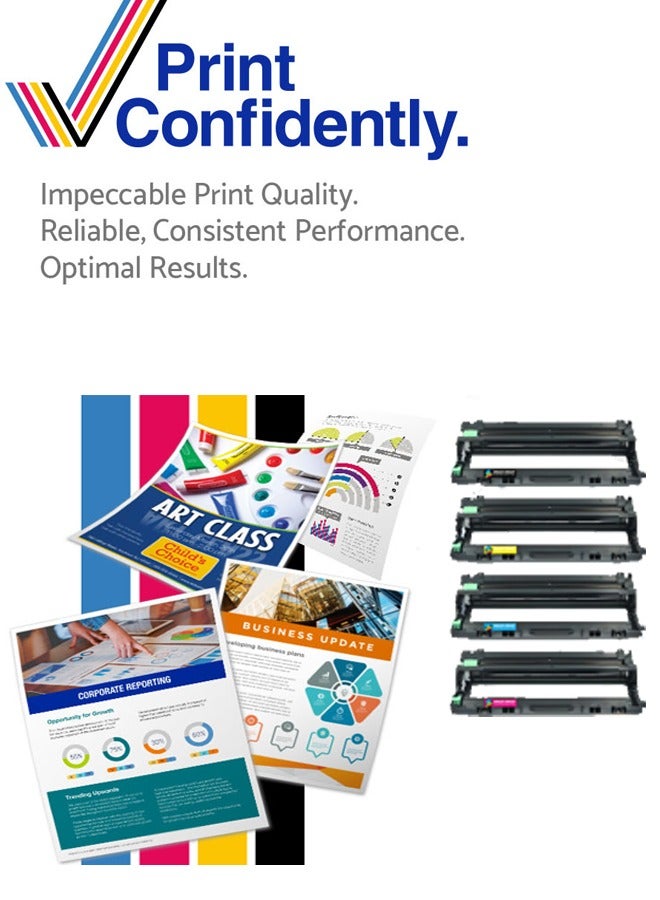 brother Original Brother DR279CL 4-Pack Drum Unit for HL-L3280CDW, DCP-L3520CDW, DCP-L3560CDW, MFC-L3720CDW, MFC-L3760CDW Black,Cyan,Yellow,Magenta - Image 2