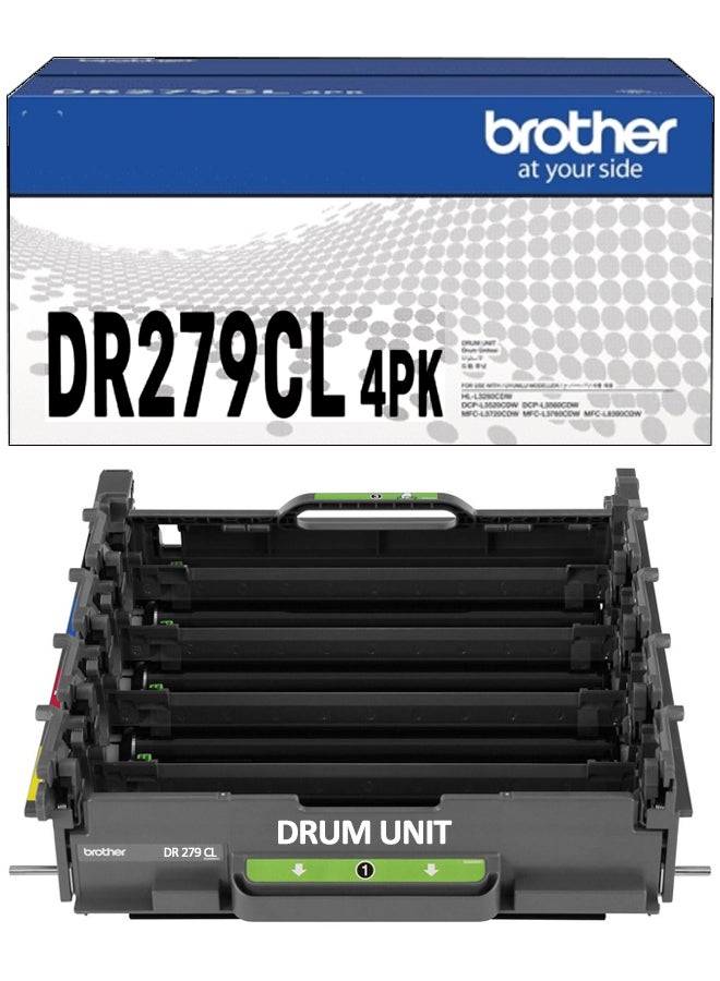 بروذر وحدة أسطوانة أصلية من Brother DR279CL 4-Pack لطابعات HL-L3280CDW و DCP-L3520CDW و DCP-L3560CDW و MFC-L3720CDW و MFC-L3760CDW - Image 1