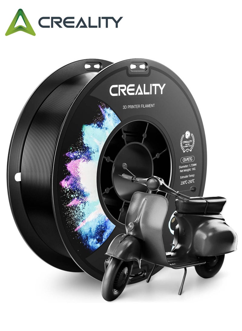 Creality 3D Official CR PETG 3D Printer Filament 1.75mm 1KG (2.2lbs), High Precision Strong Toughness, Odorless Better Flow Moistureproof 3D Printing Ender Filament CR-PETG-1kg Black  - Image 1