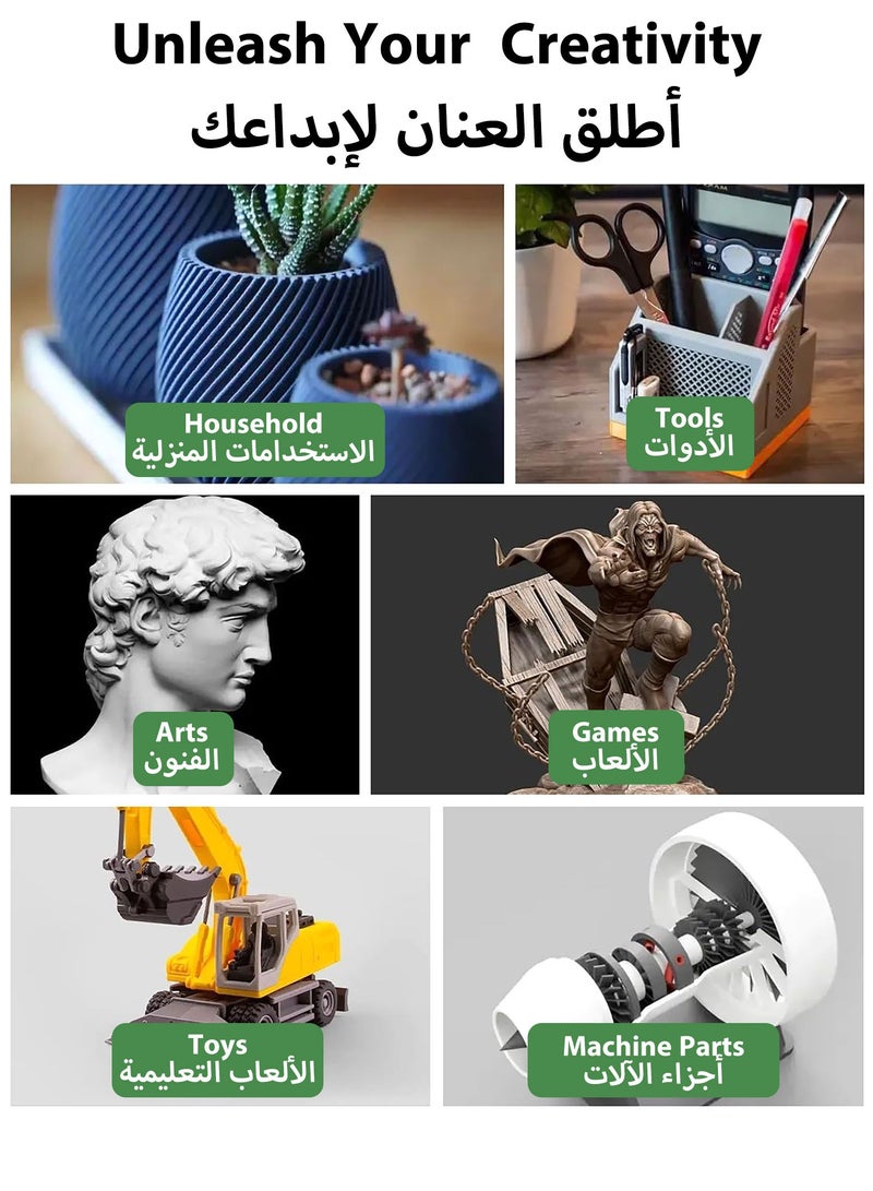 خيوط طابعة ثلاثية الأبعاد CR PETG الرسمية 1.75 مم 1 كجم (2.2 رطل)، عالية الدقة، صلابة قوية، بدون رائحة، تدفق أفضل، مقاوم للرطوبة