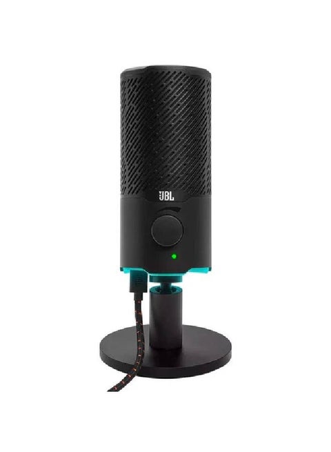 Quantum Stream Dual pattern premium USB Microphone for Streaming, Recording and Gaming, Voice monitoring with easy volume control Quantum Black