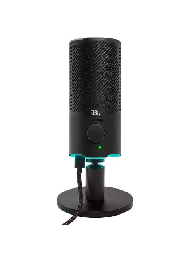 JBL Quantum Stream Dual pattern premium USB Microphone for Streaming, Recording and Gaming, Voice monitoring with easy volume control Quantum Black  - Image 1