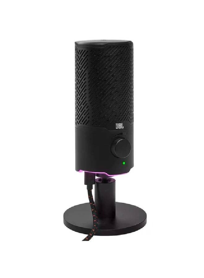 JBL Quantum Stream Dual pattern premium USB Microphone for Streaming, Recording and Gaming, Voice monitoring with easy volume control Quantum Black  - Image 3