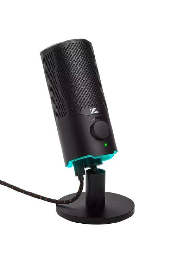 JBL Quantum Stream Dual pattern premium USB Microphone for Streaming, Recording and Gaming, Voice monitoring with easy volume control Quantum Black  - Image 2