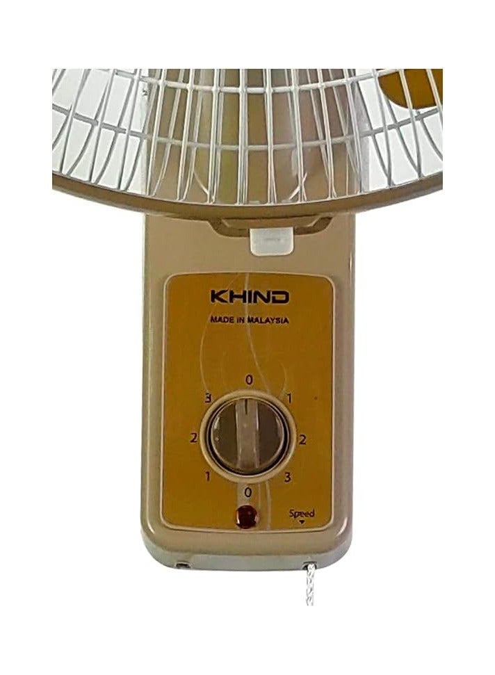 KHIND Wall Fan Metal Blade16-inch 3-Speed Option Auto Oscillation 100% Copper Motor 2-Year Warranty 55 W WF1601M Gold/Mocha  - Image 4