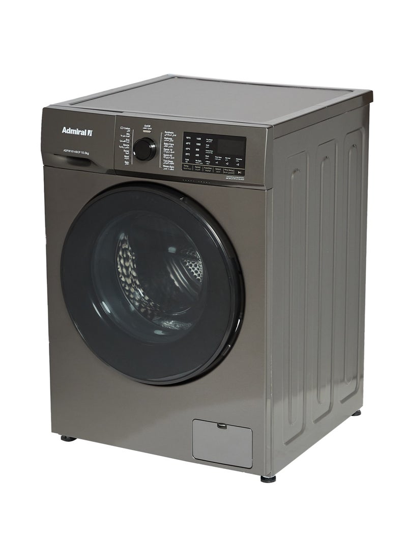 أدميرال 10kg Washer 6 kg Dryer Inverter Motor Jet Wash Allergy Steam Quick Wash Inox Color ADWD10614HISCQA Silver  - Image 2