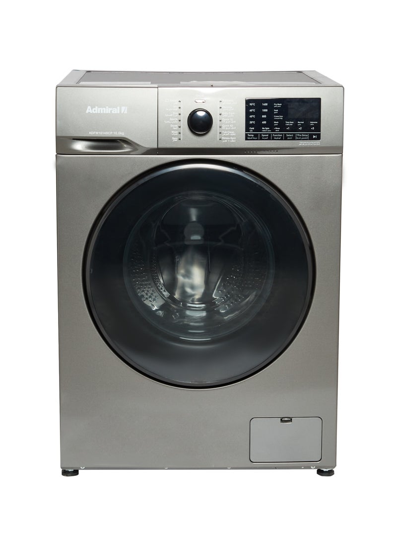 أدميرال 10kg Washer 6 kg Dryer Inverter Motor Jet Wash Allergy Steam Quick Wash Inox Color ADWD10614HISCQA Silver  - Image 1