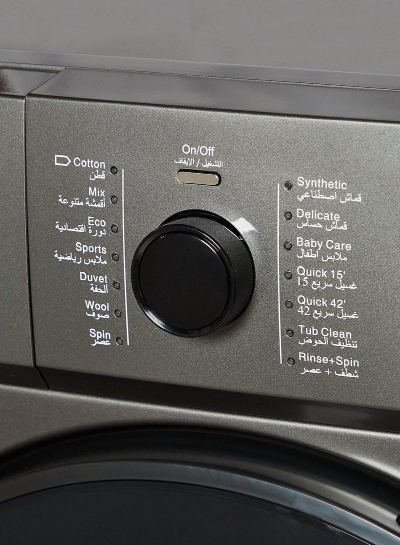 أدميرال 10kg Washer 6 kg Dryer Inverter Motor Jet Wash Allergy Steam Quick Wash Inox Color ADWD10614HISCQA Silver  - Image 3