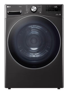 إل جي 18Kg DUAL Inverter Dryer CondensingThinQ WiFi Sensor Dry Black Steel Color 330 kW RH18U8JVCW Black Steel  - Image 1